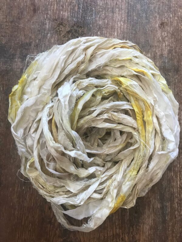 Coreopsis Naturally Dyed Sari Silk Yarn, 20 Yards