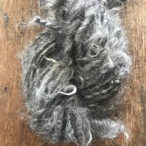 Mohair yarn, undyed natural grey, 20 yards