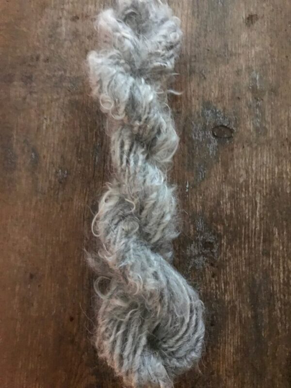 Silver Mohair yarn, 20 yards