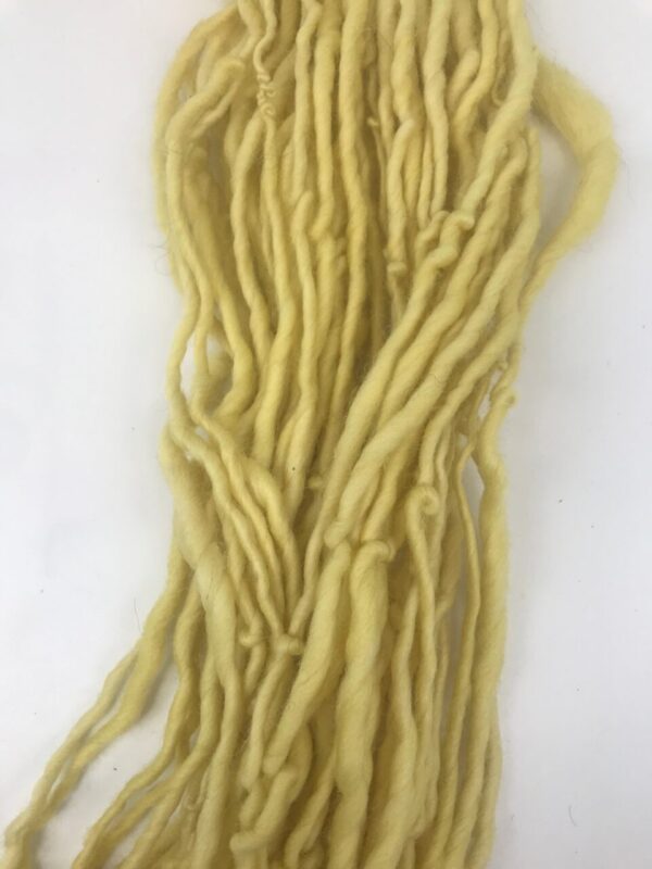 Goldenrod naturally dyed handspun yarn, 50 yards
