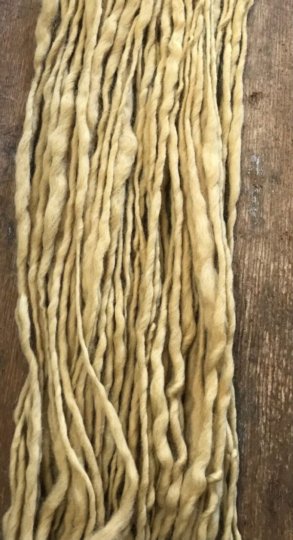Comfrey  Leaf naturally dyed handspun yarn, 20 yards