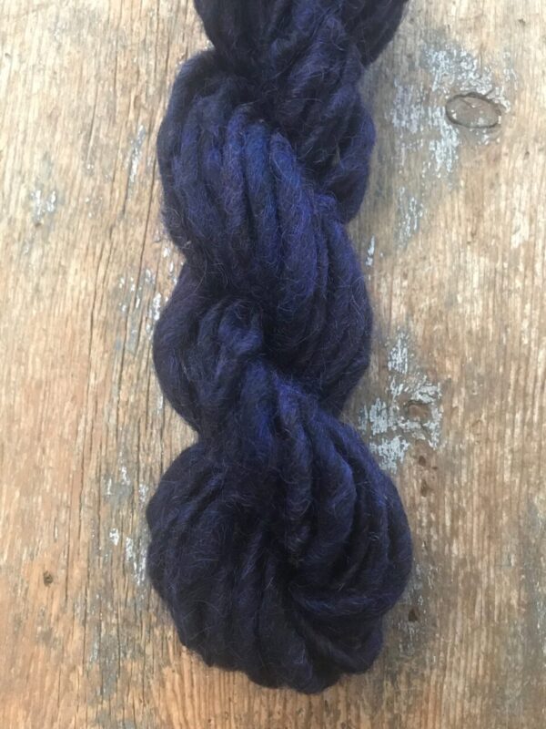 Heathered Aubergine dyed handspun yarn, 20 yards