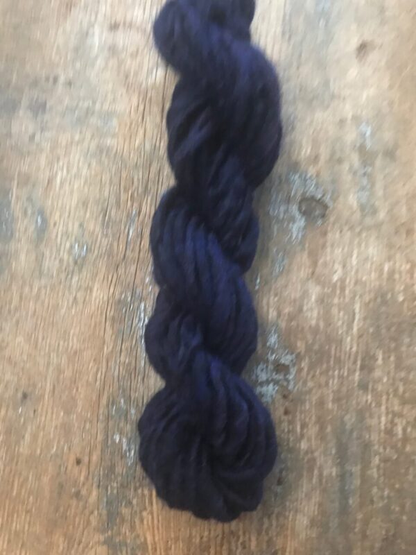 Heathered Aubergine dyed handspun yarn, 20 yards