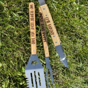 Personalized Grill Set of 3 | Engraved Grilling Sets | Fathers Day Gift | Grandfather Gift