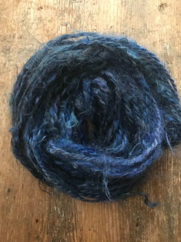 Royal blue mohair yarn, 20 yards