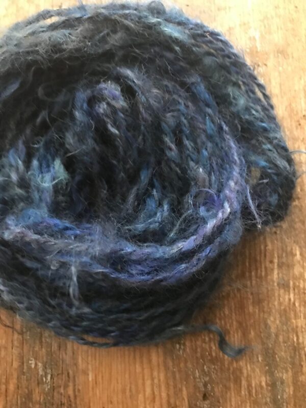 Royal Blue Mohair Yarn, 20 Yards