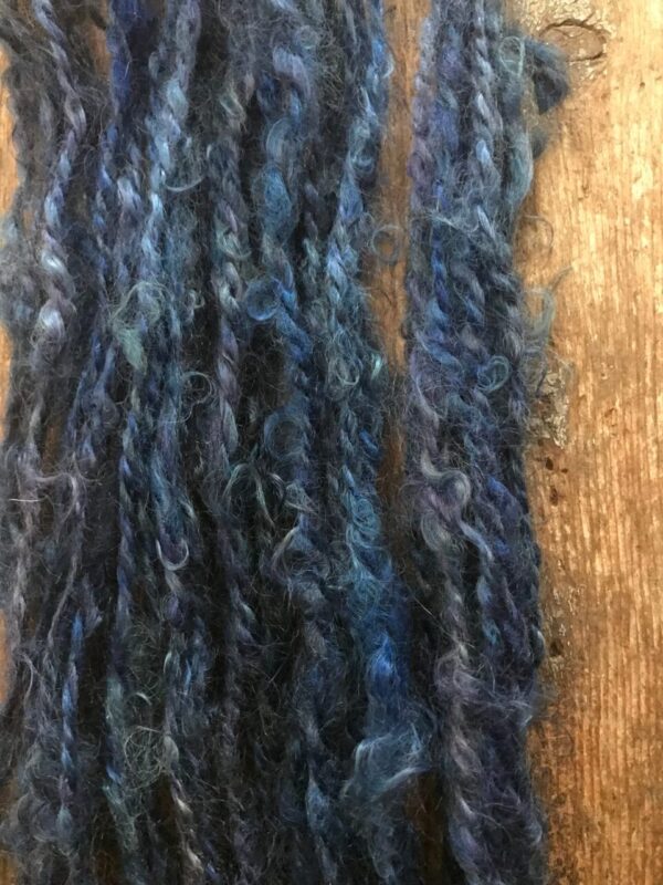 Royal blue mohair yarn, 20 yards