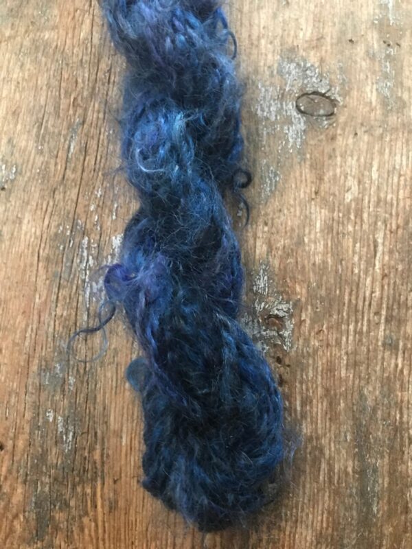 Royal blue mohair yarn, 20 yards