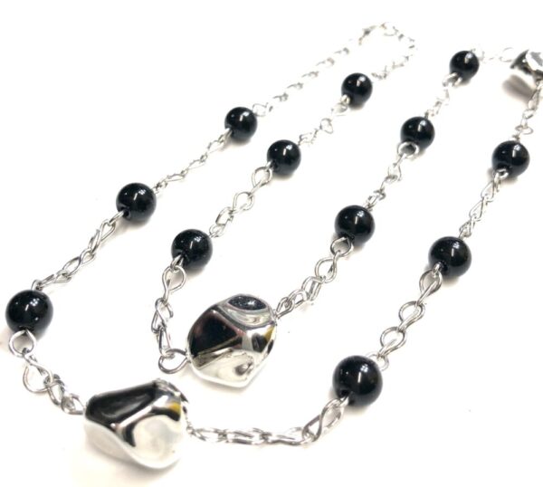 Handmade Black & Silver Colored Necklace