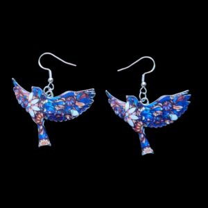 Mosiac Flying Bird Earrings