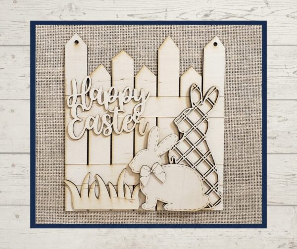 “You Be the Maker” Box Kit – Happy Easter Rabbit Fence Sign