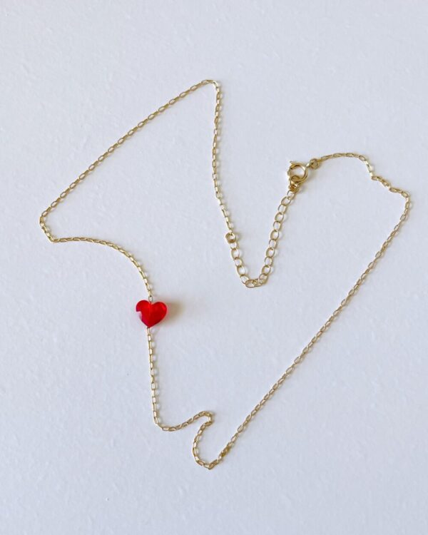 Red Heart Crystal Necklace