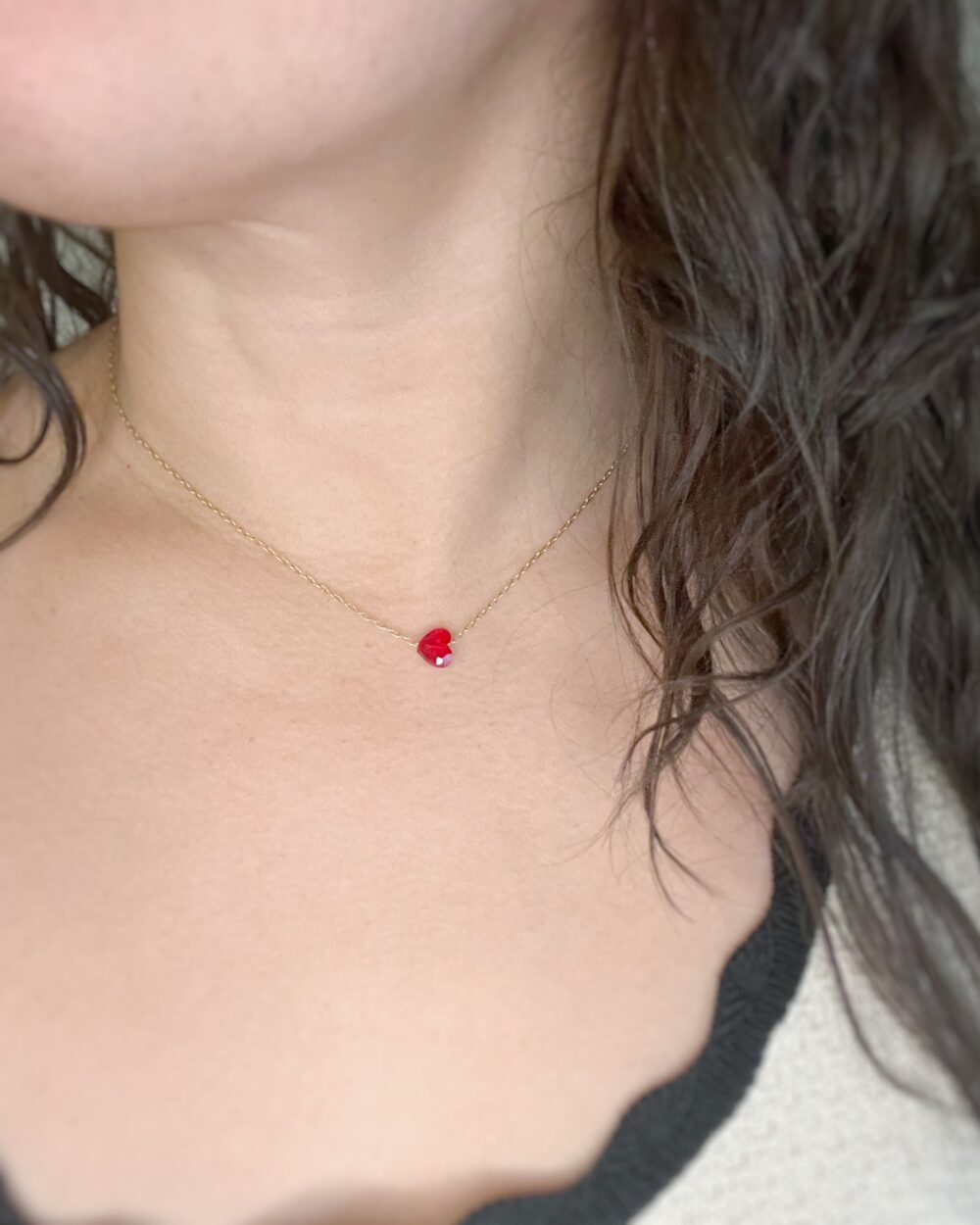 The Ruby Heart Necklace | Ruby heart necklace, Heart shaped jewelry, Heart  necklace