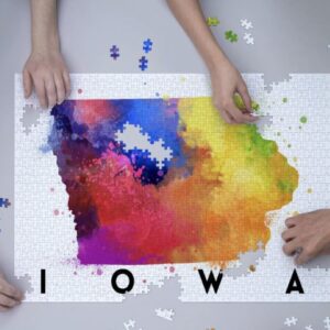 Puzzle: Abstract Watercolor Iowa