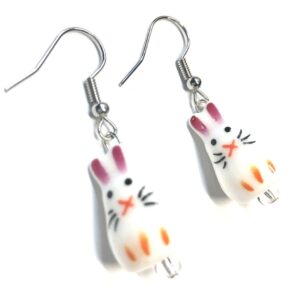 Handmade Bunny Earrings For Easter & Spring