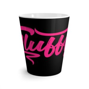 Fluffy Latte mug- Black/Pink
