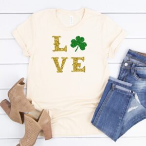 Love Glitter Shamrock Tee