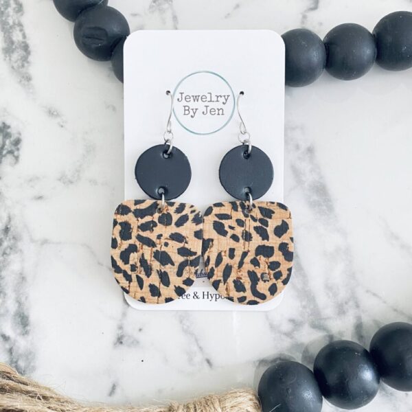 Boho Dangle: Black & Spotted Cheetah