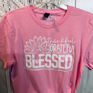 Thankful, Grateful, Blessed Tee (SMALL)