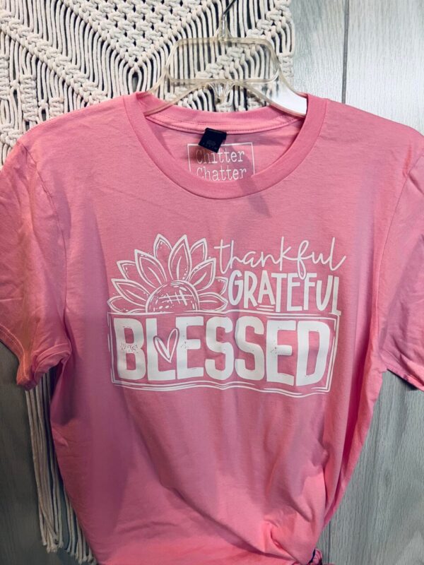 Thankful, Grateful, Blessed Tee (SMALL)