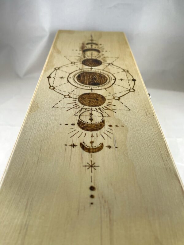 Mystic Moon Phase Wood Wine Box