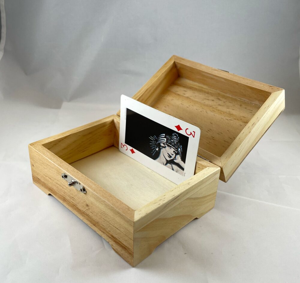 Unfinished Wood Box with Lift-Off Lid: 3.5 x 2.5 inches