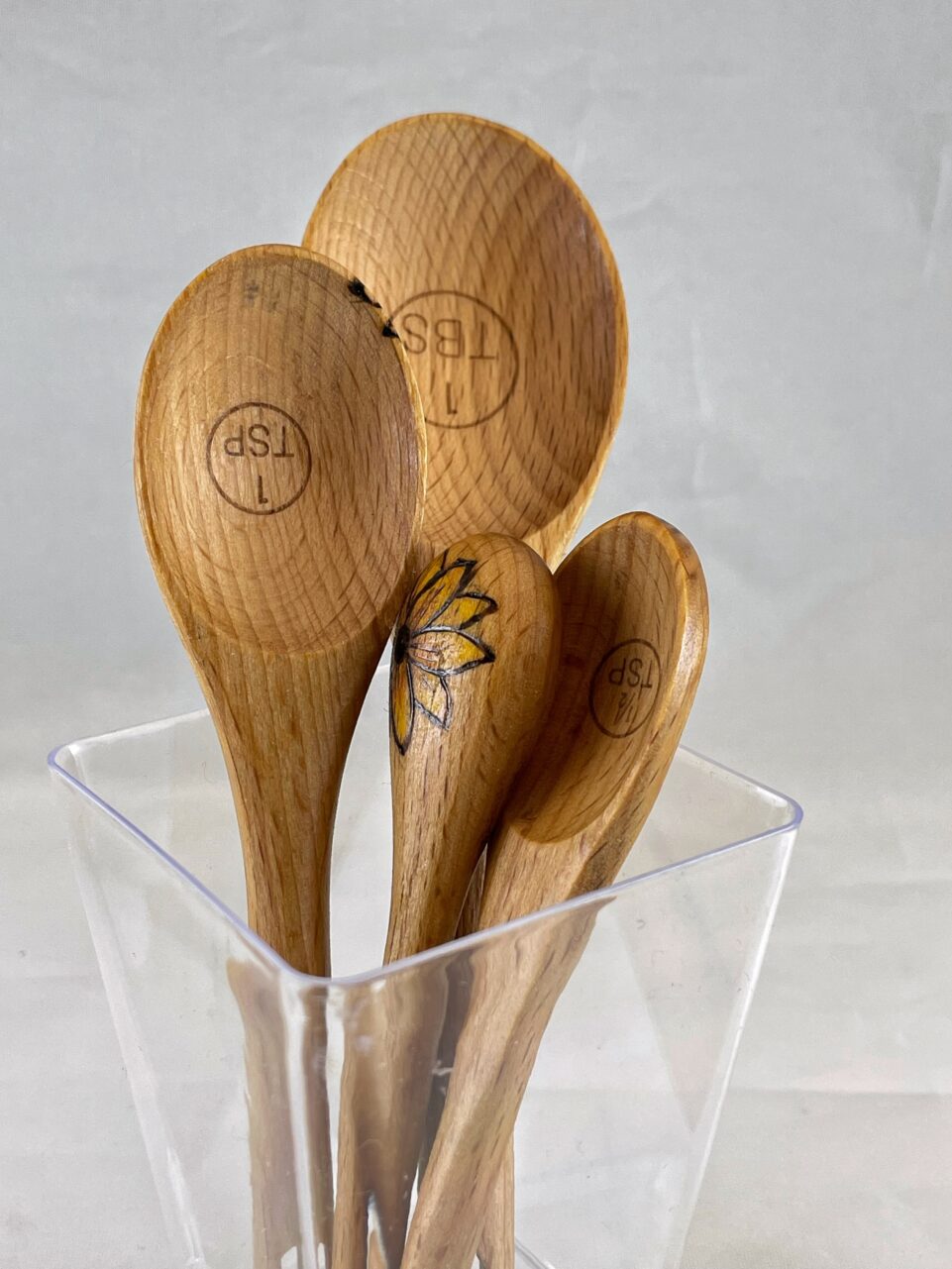 Honeybee Honeycomb Wood Burned Measuring Spoon Set – Shop Iowa