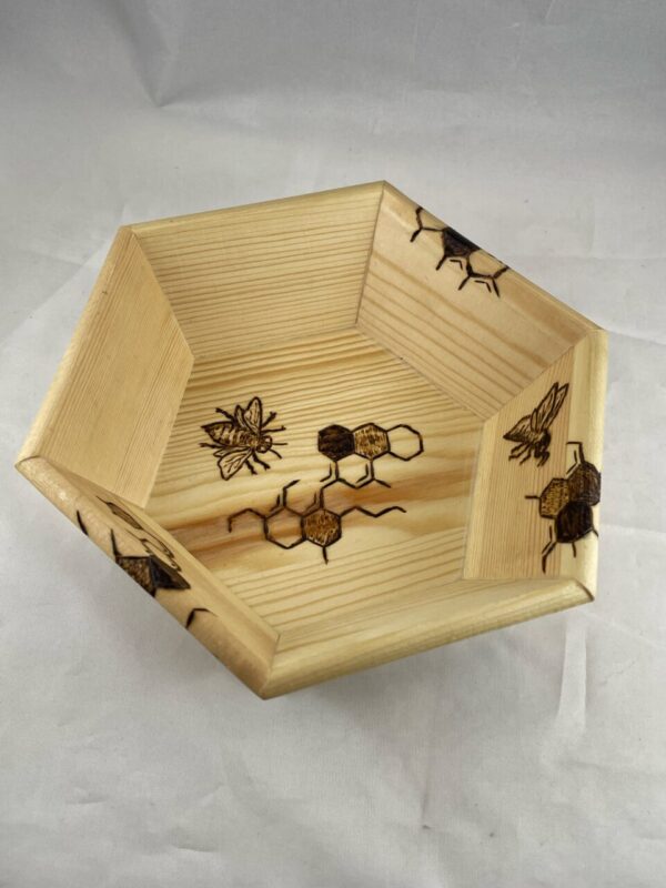 Honeybee Honeycomb Hexagon Tray w/ Base