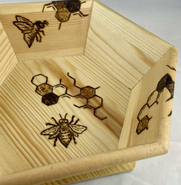 Honeybee Honeycomb Hexagon Tray w/ Base