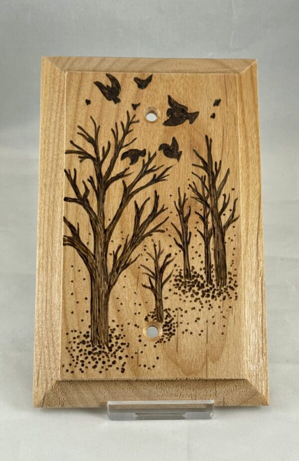 Birds Flying Over Autumn Forest Blank Electrical Switch Plate Cover
