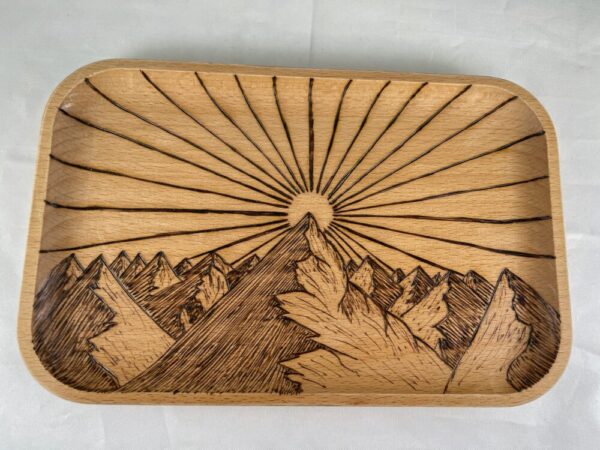 Mountains with Sunrise/Sunset Cheese Board