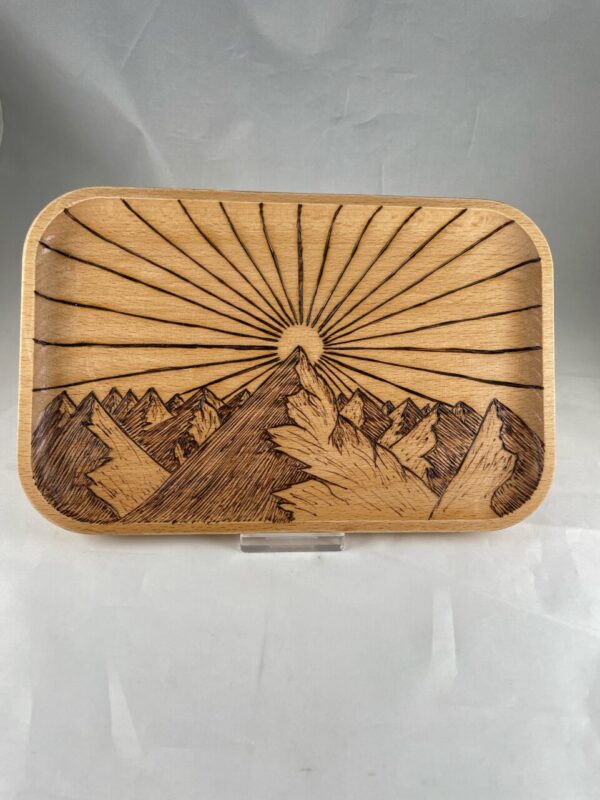 Mountains with Sunrise/Sunset Cheese Board