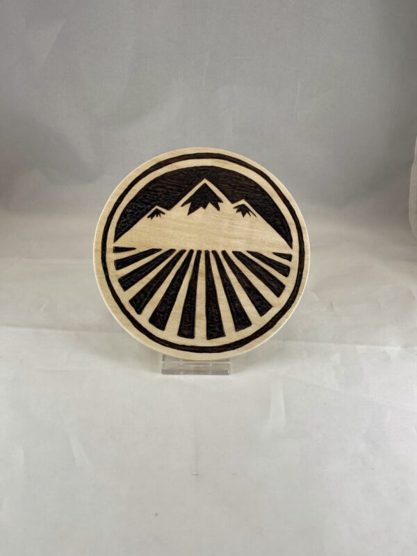 Mountains, Camping, Outdoors Wood Trivet Coaster