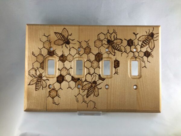 Honeybee Honeycomb Light Switch Plate Cover