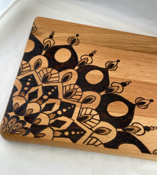 Mandala Wood Burned Cutting Board