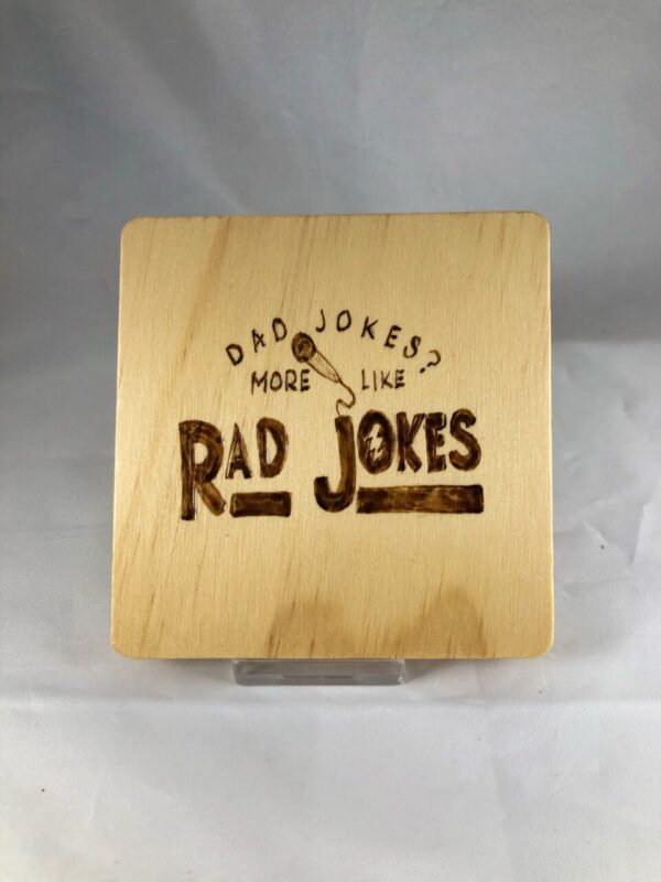 Dad Jokes Coaster Set of 4 with Caddy