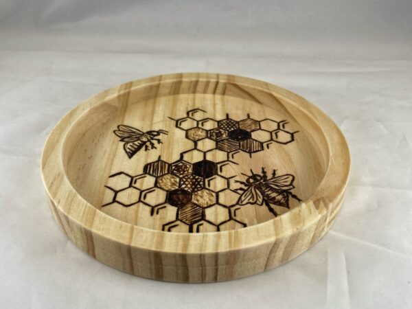 Honeybee Honeycomb Round Tray