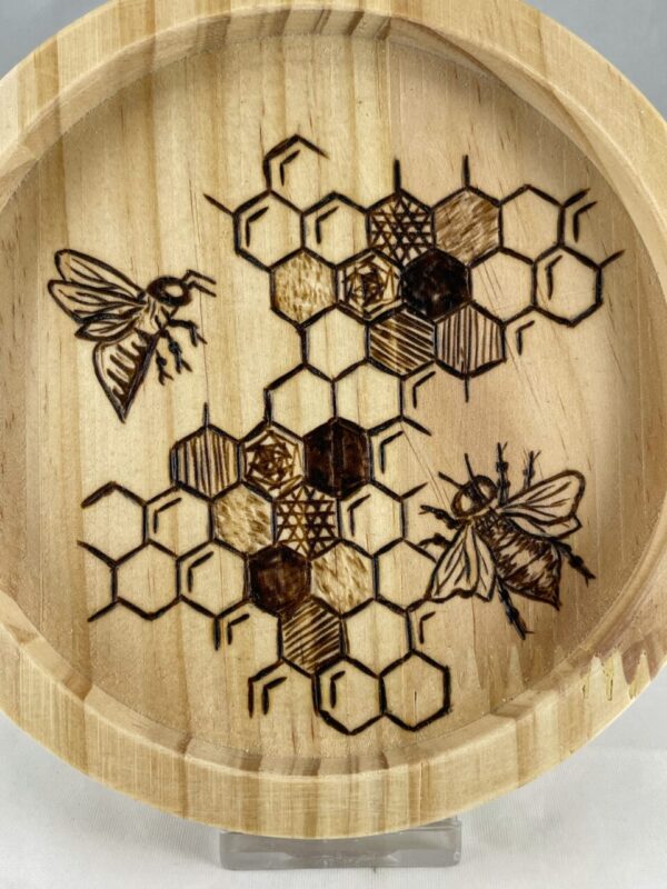 Honeybee Honeycomb Round Tray
