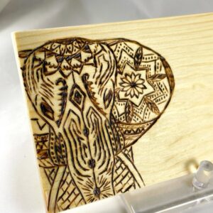 Mandala Elephant Wood Burn Cutting Board