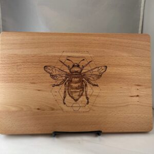 Mystic Honeybee Wood Burned Cutting Board