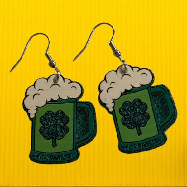 St. Patrick’s Day Beer Mug Earrings