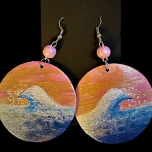 Ocean Wave on 2″ Round Seashells
