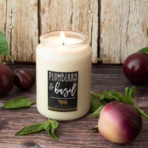Milkhouse Candles 26 oz. Farmhouse Apothecary Jar-Plumberry Basil