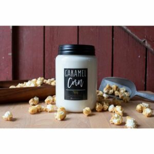 Milkhouse Candles  26 oz. Farmhouse Apothecary Jar -Caramel Corn