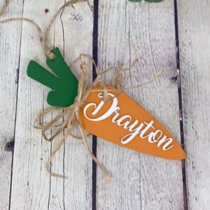 Personalized Easter Basket 3D Carrot Tag
