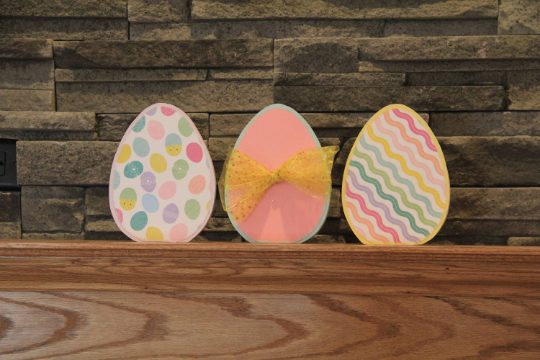 Easter Eggs (cut out) Blocks | Easter Decor | Easter Blocks | Spring Decor
