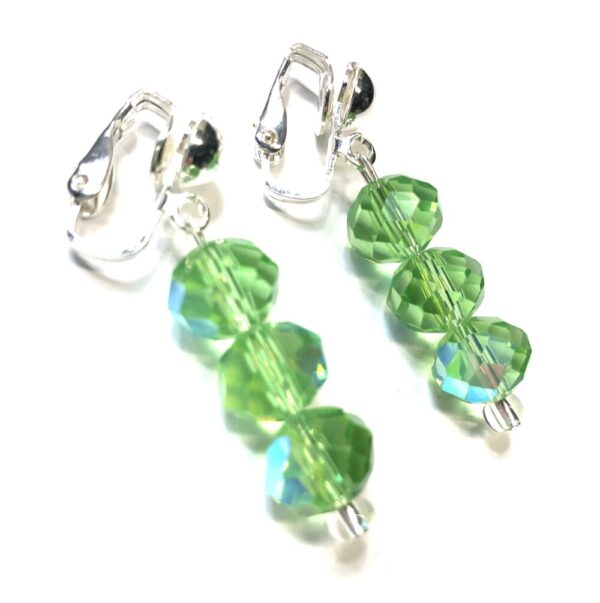 Handmade Mint Green Clip-On Earrings For Easter & Spring