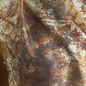 Rust Dyed naturally hand dyed silk scarf