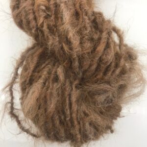 Natural tan alpaca handspun yarn, 50 yards