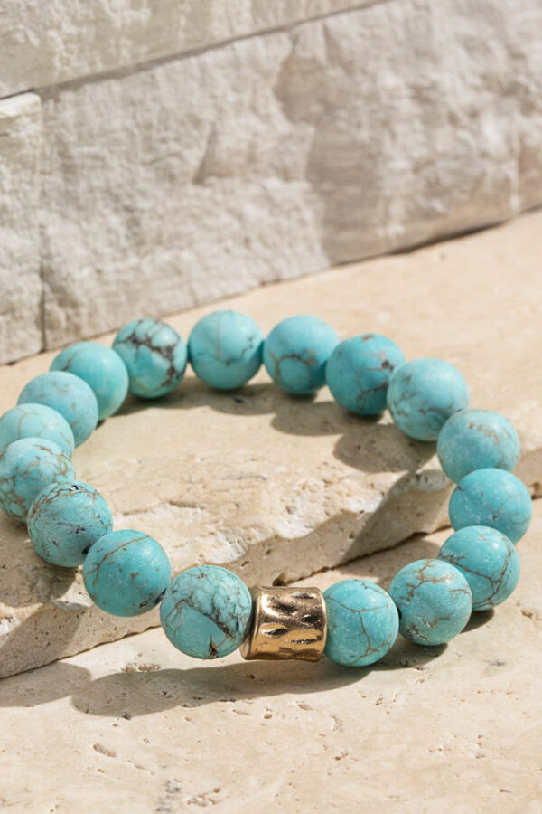 Turquoise Stretchy Stackable Bracelet